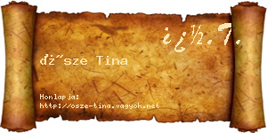 Ősze Tina névjegykártya